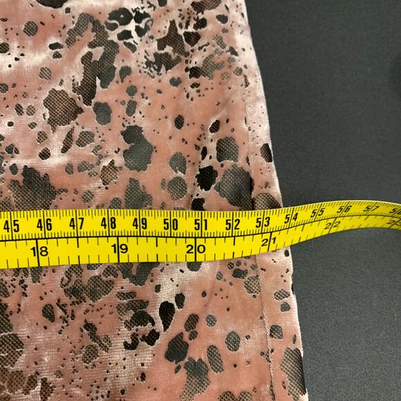 Cousin Earl Womens Shift Dress Deep Vneck Velvet Burnout Midi Short Antique Pink - Picture 7 of 10